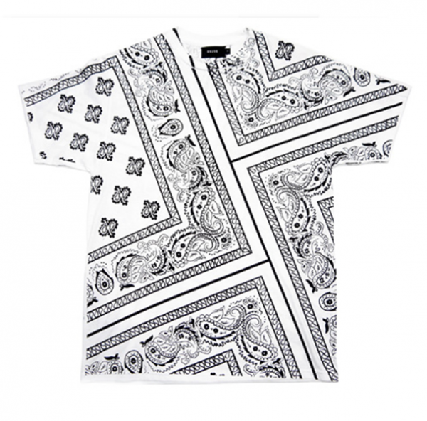 camiseta Rhude bandana branca